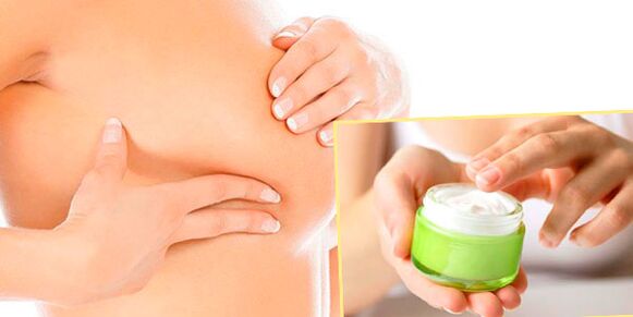 Massage correcteur des seins avec crème grasse